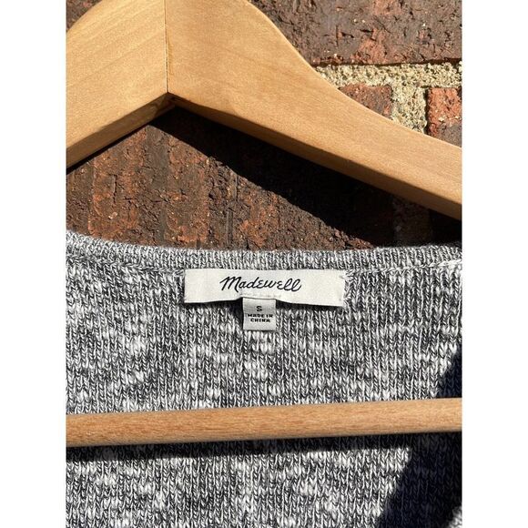 Madewell Wrap Front Pullover Sweater womens small Gray long sleeve - Picture 2 of 7